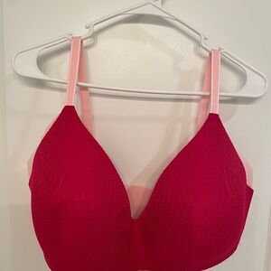 Knix Women's Red with Pink Bra